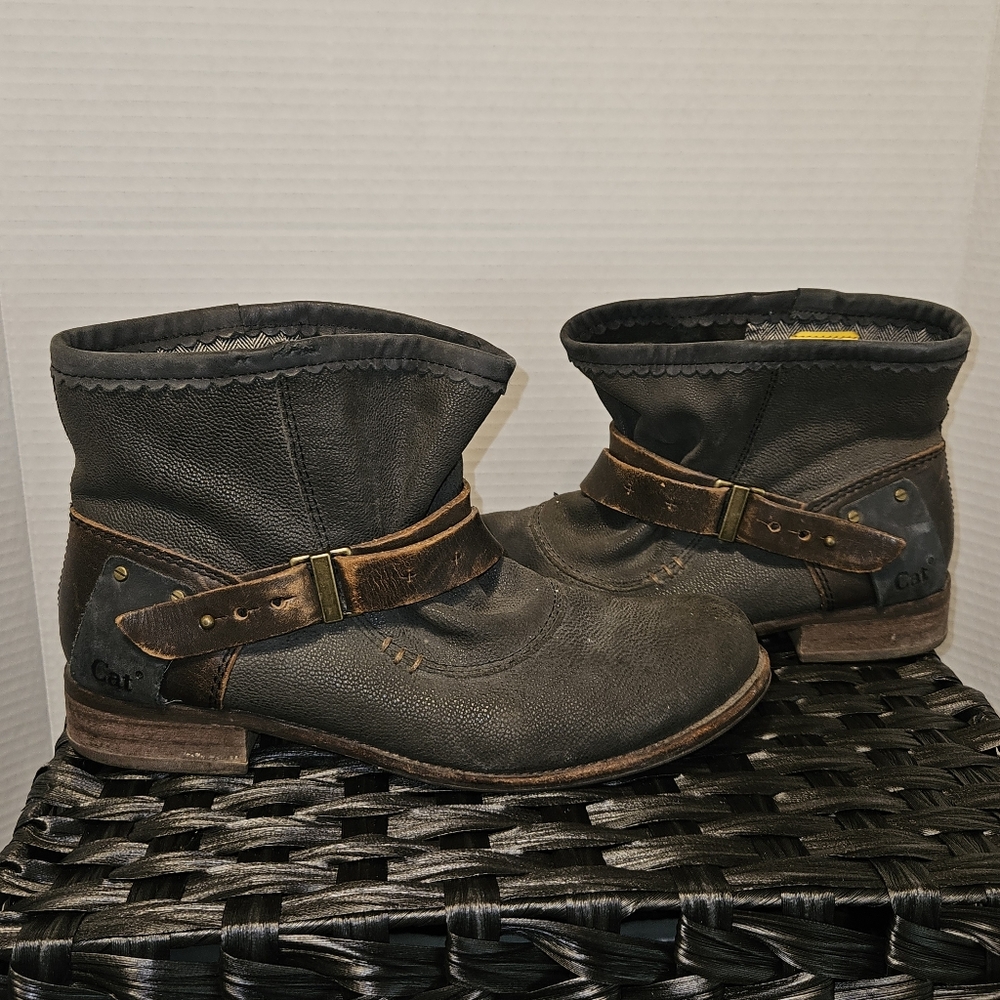 Caterpillar Rita Ankle Leather Strap Buckle Boots Women's Shoes Size 7